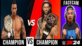 ROMEIN REGIN VS ZANE SINGH FOR WWE UNDISPUTED UNIVERSAL CHAMPIONSHIP IN WWE 2K23 GAMEPLAY