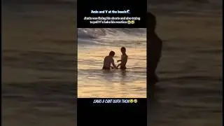 Vmin at the beach🌊 Jimin trying to pull V's ...😆LMAO I CANT WITH THEM😂 #v #jimin #trending #shorts