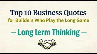 Top 10 Business Quotes for Builders Who Play the Long Game | Long Term Thinking