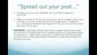 Craiglist and Backpage Marketing