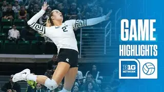 Indiana at Michigan State | Highlights | Big Ten Volleyball | 10/12/2025