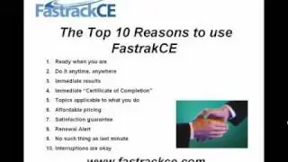 Top 10 Reasons to use FastrackCE Insurance Continuing Education