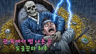 폭우 쏟아지는 밤 남의 묘를 파헤치던 도굴꾼이 관 뚜껑을 열자 시신이 눈을 뜬 소름 돋는 사연 | 한국 공포 전래동화 조선 야담