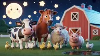 Good Night Farm Animals 🌙 | Bedtime Lullaby for Kids | Night Farm Songs