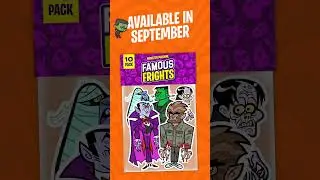 Famous Frights by Monster Machine are here!  72+ cartoony horror stickers dying to be collected. 🎃🔥