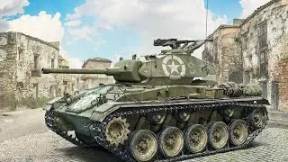 Attack on tank: Rush Field 3 Mission 1 with M24 Chaffee