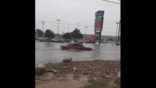 Marbach Rd. under water as flash flood warning continues