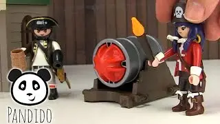PLAYMOBIL Super 4 ☠ Juego de piratas 💣 Demostración y armado del juguete - Pandido TV Español
