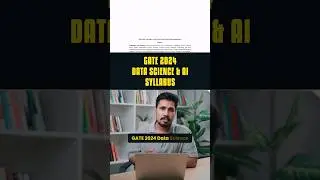 GATE 2024 Data Science & AI Syllabus #datascience #gate #ai