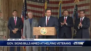 Gov. Ron DeSantis signs military bills into law in Ponte Vedra Beach