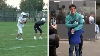 Ring the bell! High school QB met with big celebration after final chemo treatment