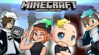 Minecraft - We Built This City! [Bedrock Survival ft. ThatBaldGamer, AminaSync, and AuraOfTheQ!]