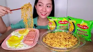 Pancit Canton Calamansi Flavor + 2 Eggs + Sausage