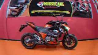 Kawasaki Z800 com Escapamento  taylor made Embutido teste drive Hurricane
