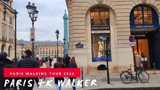🇫🇷Ep2 - 4K  &Eacute;glise Saint Roch - Rue Saint - Honor&eacute; -Place Vend&ocirc;me l February 2022
