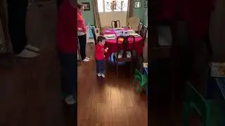Xmas 2022 Isaac setting table