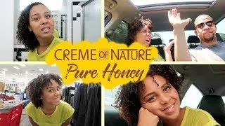CREME OF NATURE PURE HONEY | Hair Vlog Wash & Go