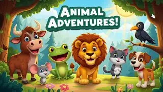 🐾 5 Fun Animal Moral Stories for Kids 🦁 | Bedtime Tales with Voiceover | Sit Eat Fun