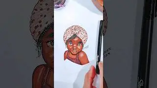 🤎 Sharpie Portraits Skin Colors on a Portrait!? Colores Piel de Sharpie en Retrato!? #youtubeshorts
