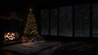 Embrace the Winter Chill: Gentle Snowfall, Soothing Wind, and Warm Fireplace Sounds for Rest, Focus