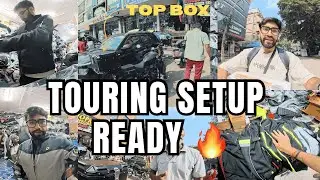 Meteor 350 Touring Setup 2025 | Top Box Installation & New Riding Jacket | Karol Bagh Shopping