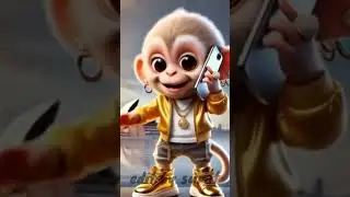 🐒 मोहे कान्हा की सूरत दिखा दो राधा जी #editbysumit#monkey#krishna#radha#trending#cartoon#ail