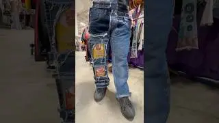 COOLEST DENIM overalls !!!  #fashion #upcycling #detroit
