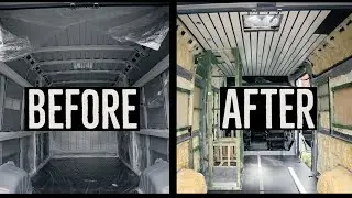 How We Built a Wooden Slatted Ceiling for our CAMPER VAN