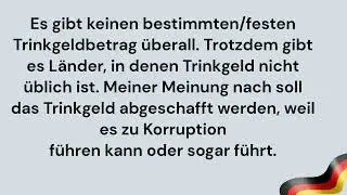 sprechen Trinkgeld geben