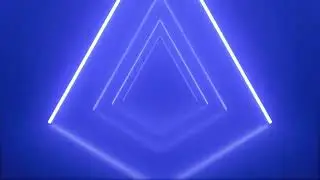 Blue Neon Tunnel Loop Background - 1 Hour No Sound