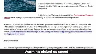 Gl;obal ocean is heating faster                                          eddie evans