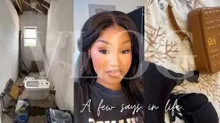 #vlogs :We’re done with the ceiling let’s do the bathroom upstairs now😭.. A few days in life🎀.