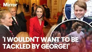 Kate Middleton JOKES about playing Rugby with Prince George to England Women&rsquo;s Rugby team