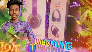 How To Use P47 Wireless Headphones UNBOXING And REVIEW WIRELESS 🎧 #SKTECHPRO💡