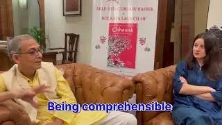 Abhijit Banerjee in conversation with  Cheyenne Oliver at the launch of Chhaunk