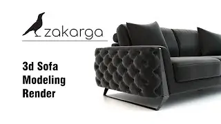 3d Sofa Modeling I Render I www.zakarga.com
