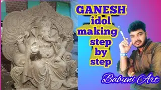 How to make Ganesh idol step by step 2022 / borikina,balisahi Ganesh Idol making #ganeshaidol
