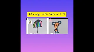 Creative Art 🐭☂️ Drawing with Alphabet J & k =🐭☂️#art #ytshorts #satisfying #drawing #alphabet