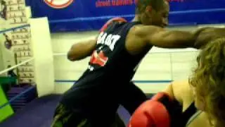 PEACOCK GYM SLIP RIGHT CROSS COUNTER WITH TURNING KICK