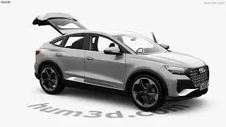 Audi Q4 e-tron Sportback S-line with HQ interior 2024 3D model by 3DModels.org
