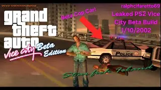GTA Vice City PS2 Beta Build [1/10/2002] - Beta Cop Cars LEAKED