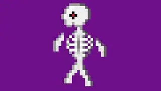 Skeleton pixel art timelapse! it's not Papyrus...