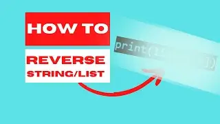 [Python] How to reverse a String/List/Tuple in One Line #shorts #python #programming #coding
