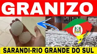 😱FORTE TEMPORAL de GRANIZO no RIO GRANDE DO SUL - HOJE em Sarandi VEJA 