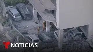 Im&aacute;genes a&eacute;reas del colapso parcial de un edificio en Miami Beach que dej&oacute; al menos un muerto
