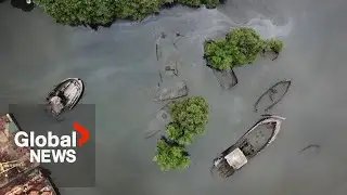 Brazil&rsquo;s haunting &ldquo;graveyard of ships&rdquo; risks environmental disaster: activist group