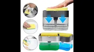 New Portable Soap Pump Dispenser & Sponge Holder for Kitchen Dish Soap Dispenser