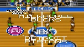 Milwaukee Bucks at Detroit Pistons | November 1st, 1991 | 1991 Season Sim | Tecmo Basketball (NES)