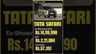 Tata Safari Base Model  #onroadprice