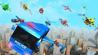 Flying Police Robot Bus Game - All the lovers of robot transforming games - Gameplays